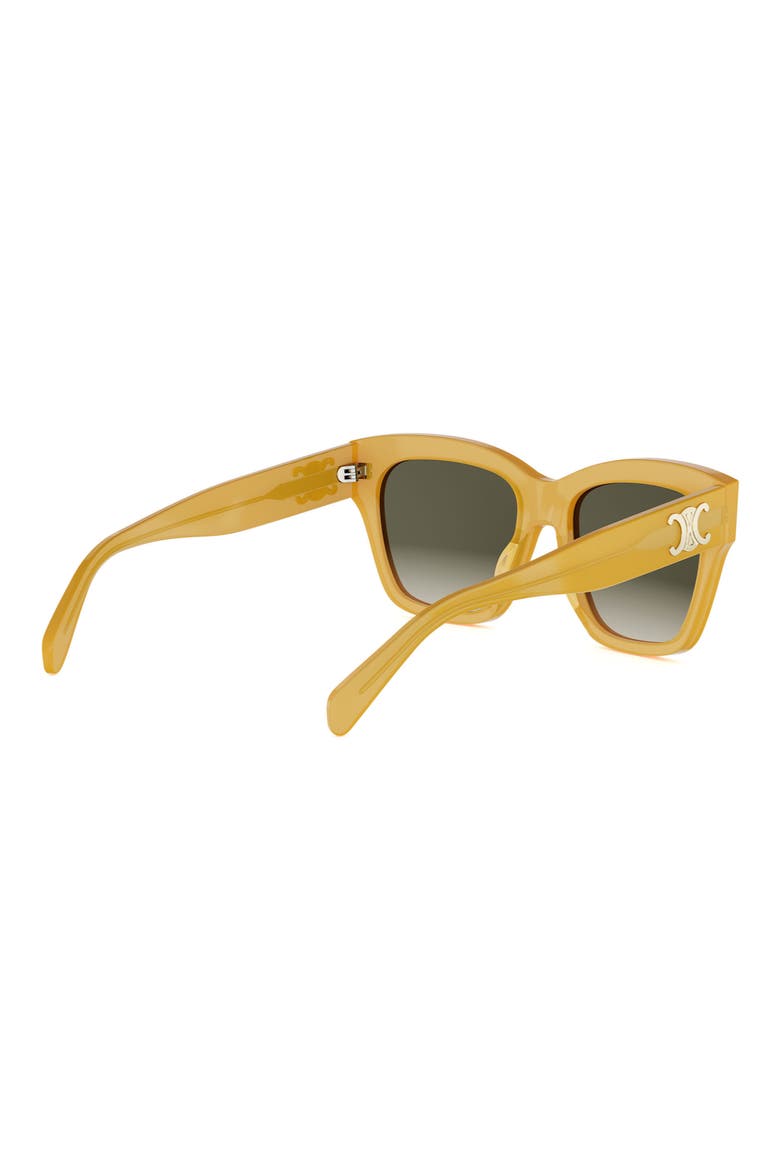 Triomphe 55mm Square Sunglasses, Alternate, color, SHINY LIGHT BROWN / SMOKE