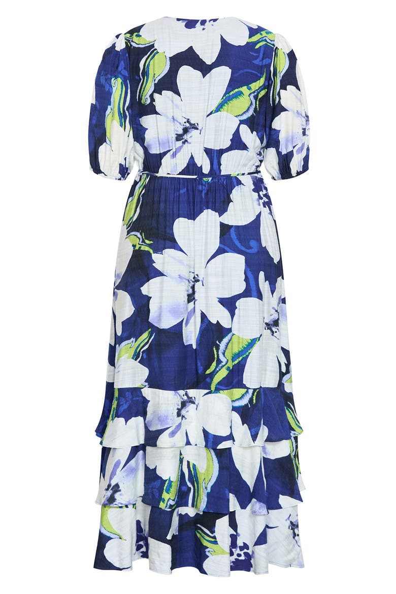Bri Floral Midi Dress, Alternate, color, LIMELIGHT FLORAL