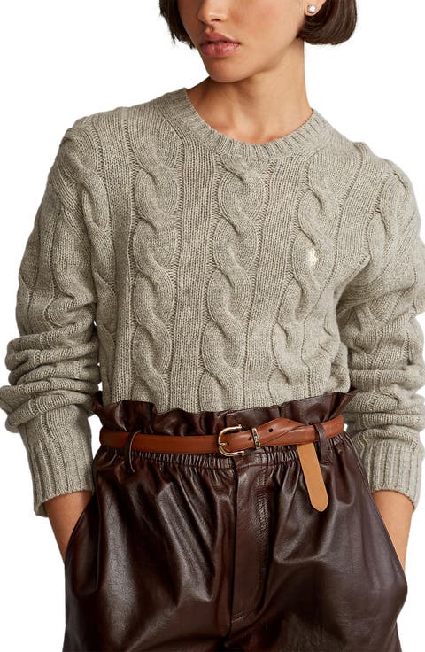 Cable Knit Wool & Cashmere Sweater