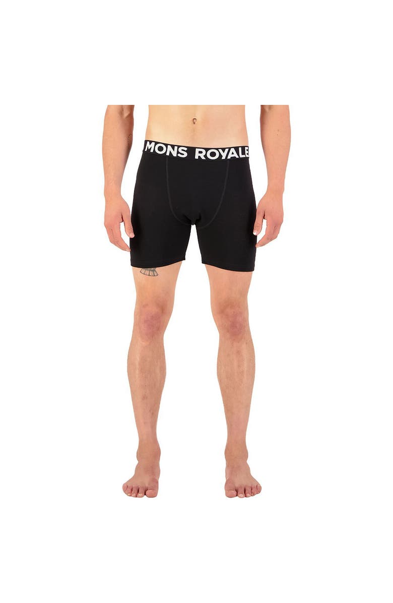 Mons Royale Hold 'Em Boxer Brief - Men's, Main, color, Black Ii
