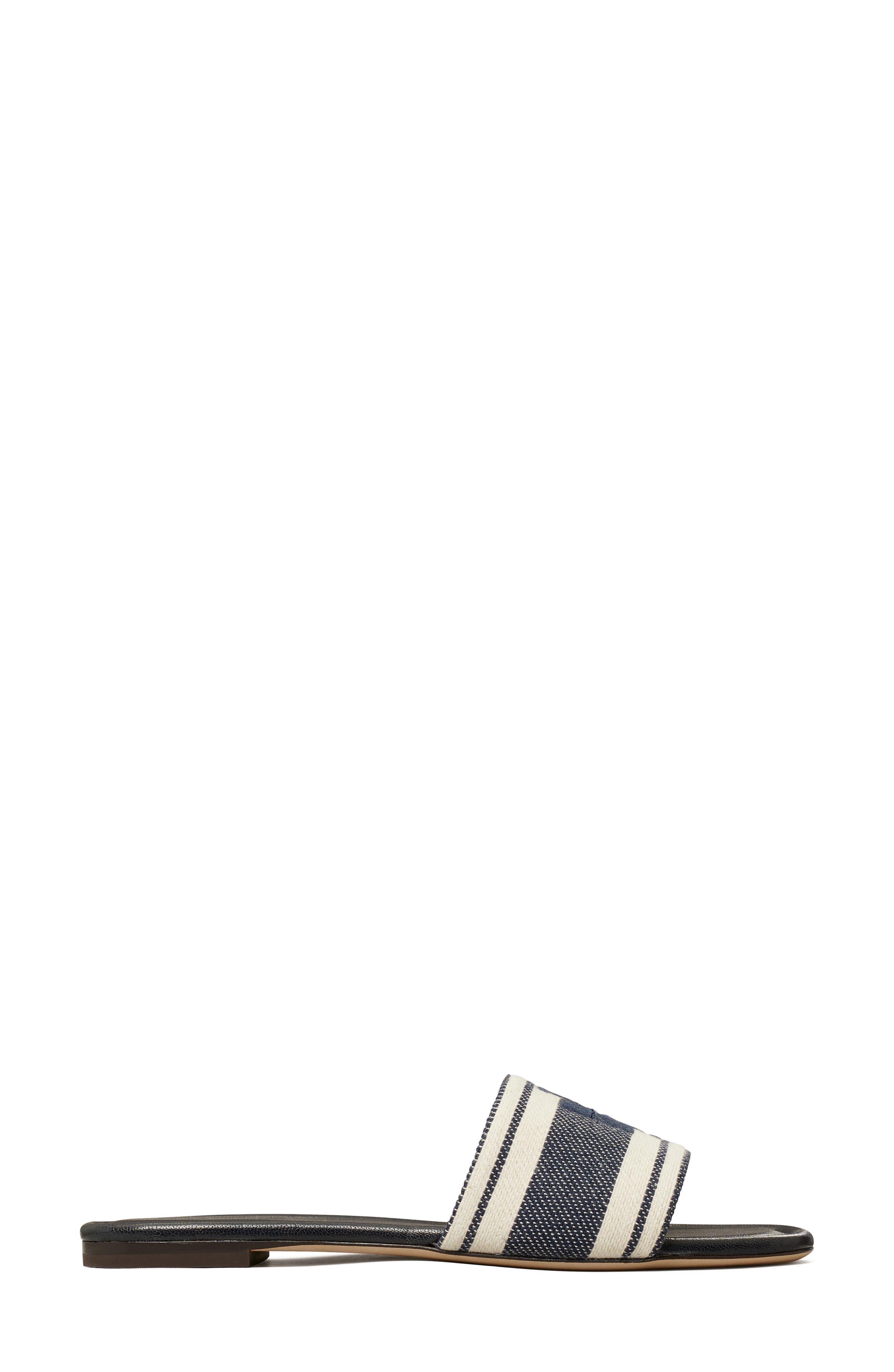 Double T Jacquard Slide Sandal, Alternate, color, BLUE CHIARO / ASH WHITE