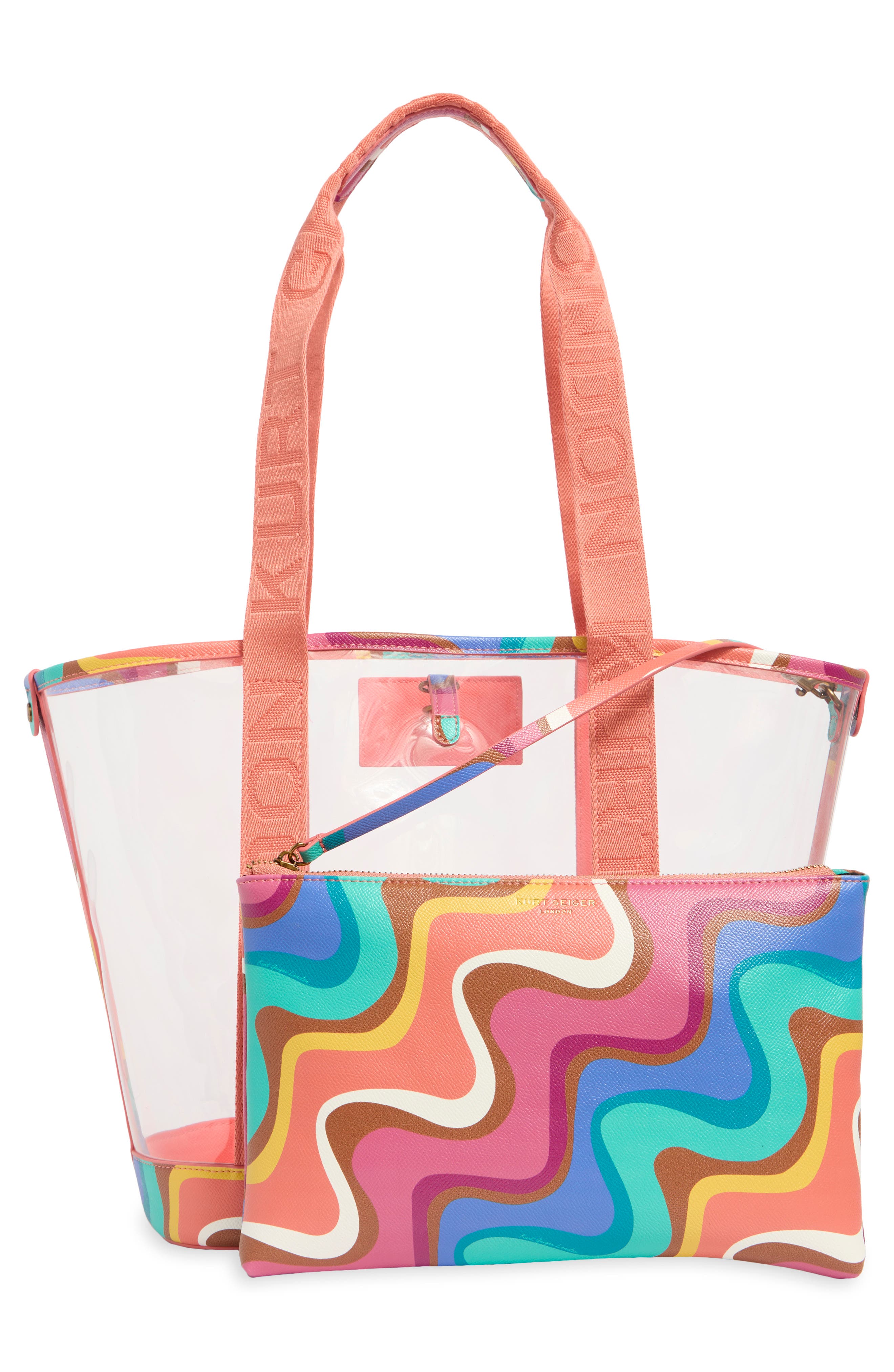 Hampstead Vinyl Tote, Alternate, color, CORAL MULTI
