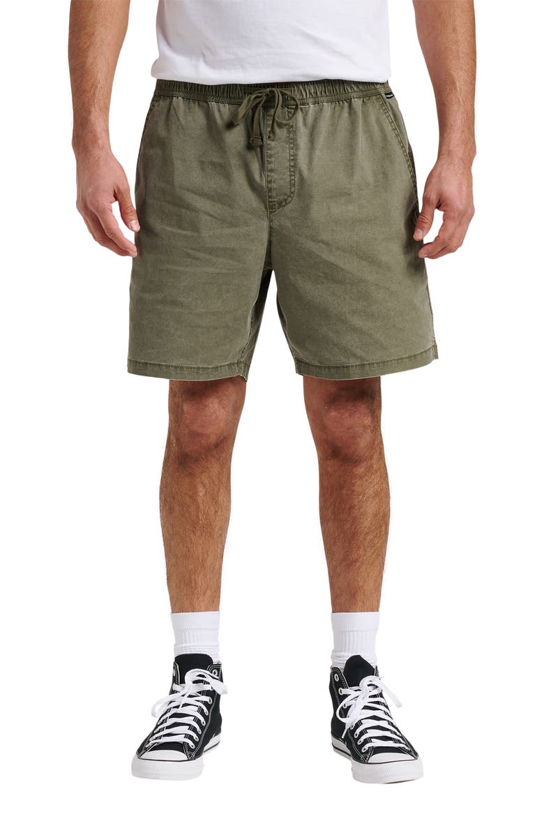 Taxer Stretch Cotton Drawstring Shorts, Main, color, GRAPE LEAF
