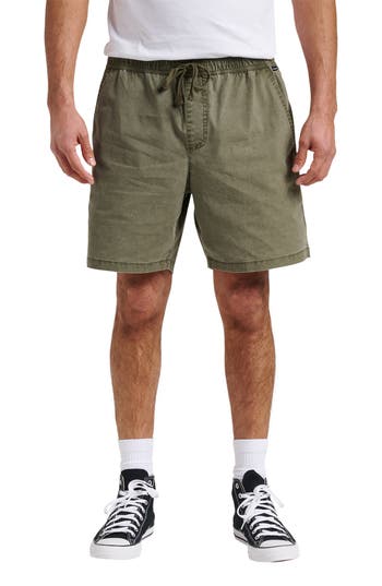 Quiksilver Taxer Stretch Drawstring Shorts In Green