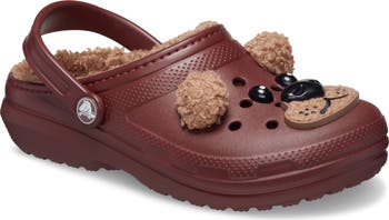 Kids' Classic Faux Shearling Lined Brown Bear Clog