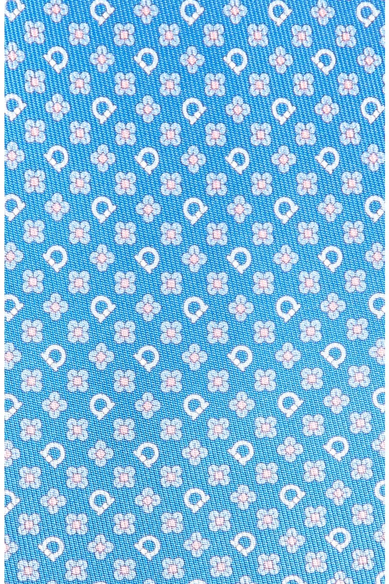 Salvatore Ferragamo Micro Geo Print Silk Tie, Alternate, color, LIGHT BLUE