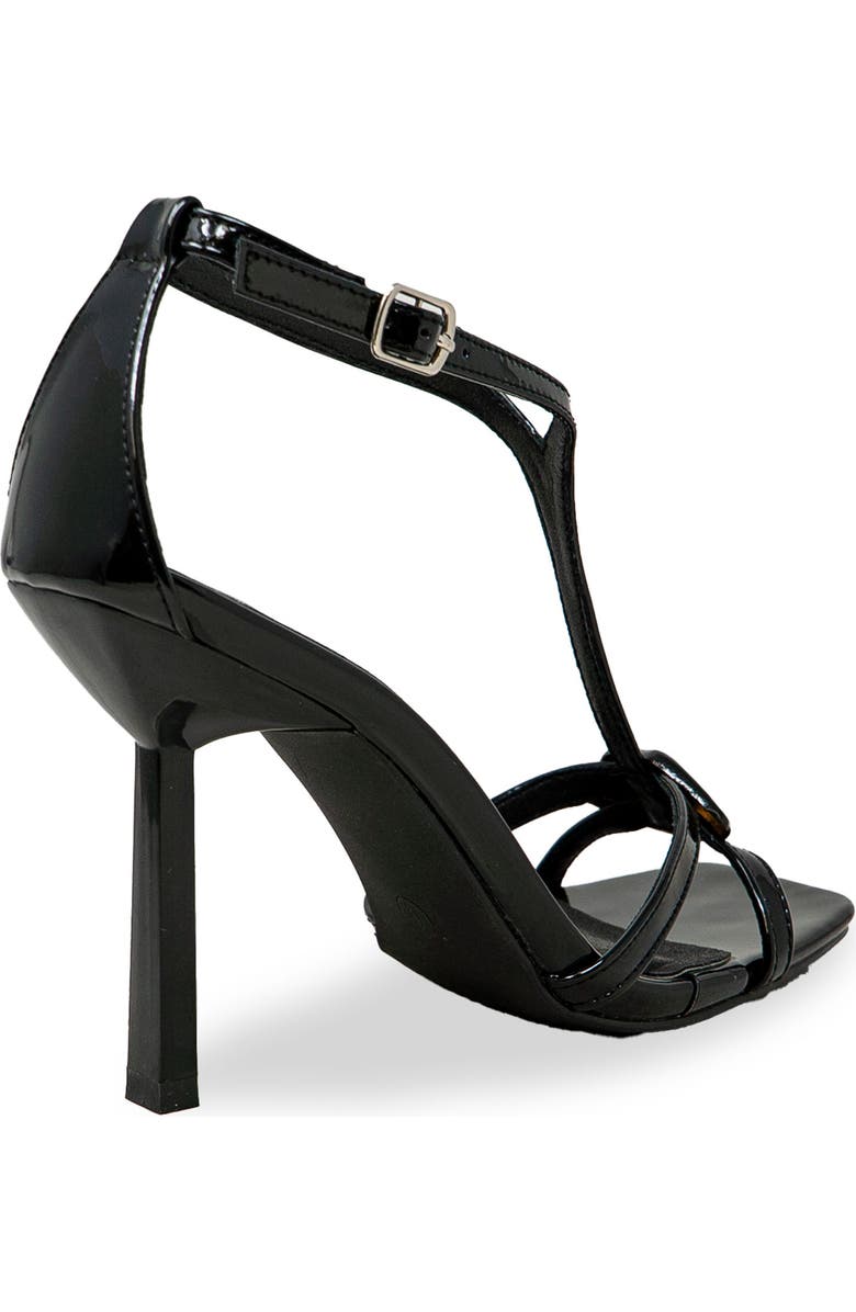 CHASE AND CHLOE Ankle Strap Stiletto Sandal, Alternate, color, Black Patent