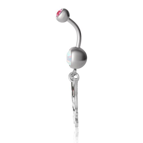 Hello Kitty Kuromi Stainless Steel Dangle Belly Button Ring In Metallic