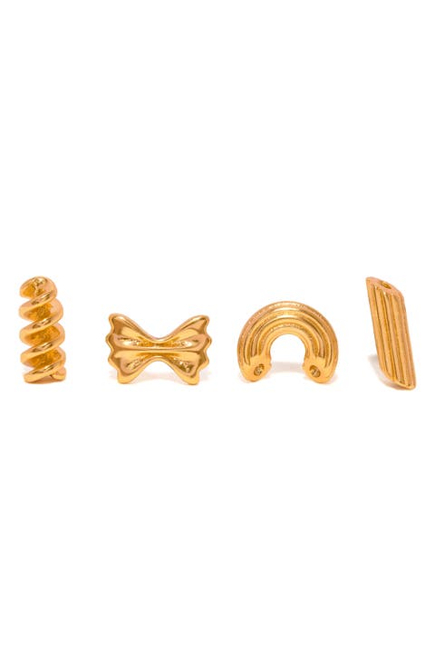 Al Dente Pasta Set of 4 Stud Earrings