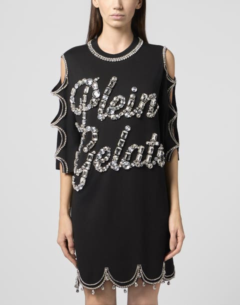 Mini T-Shirt Dress Crystal Waves Women