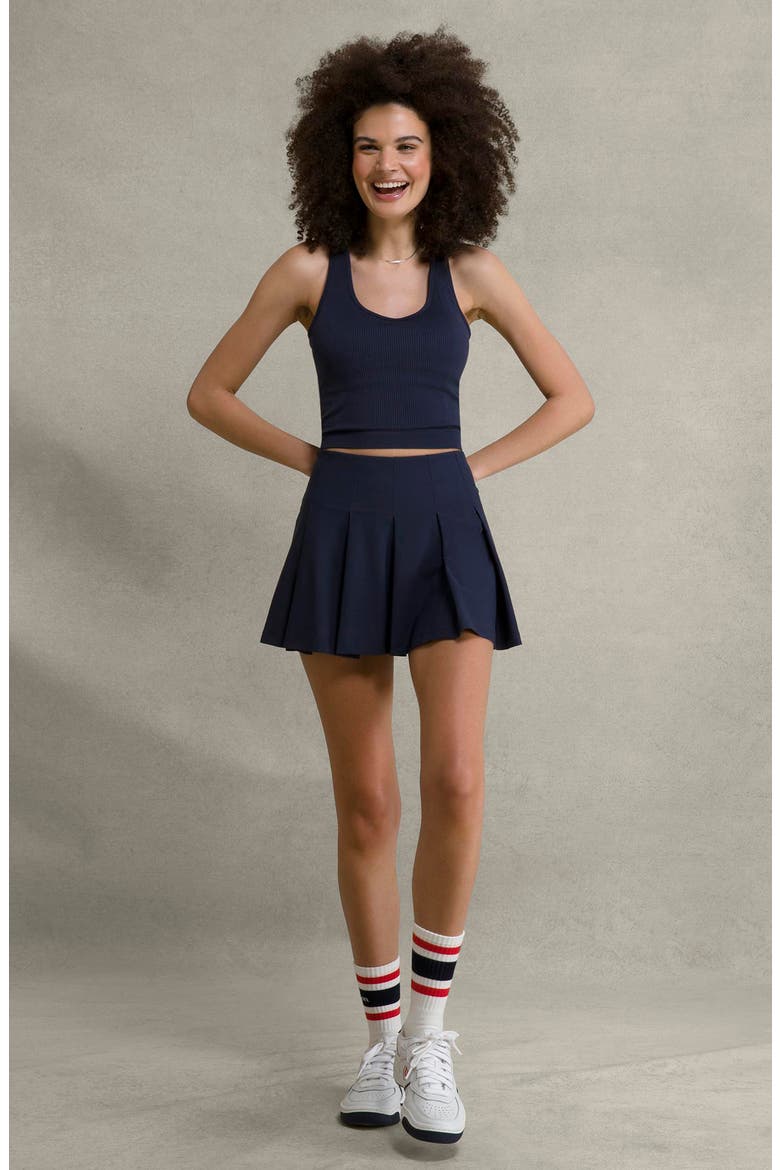 Classic Pleated Tennis Skirt, Alternate, color, CLASSIC NAVY