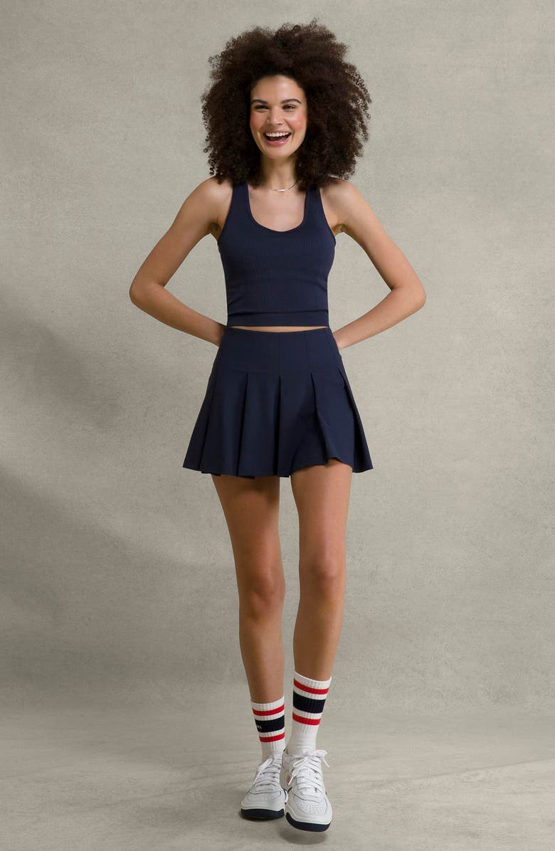 WILSON Classic Pleated Tennis Skirt, Alternate, color, Classic Navy
