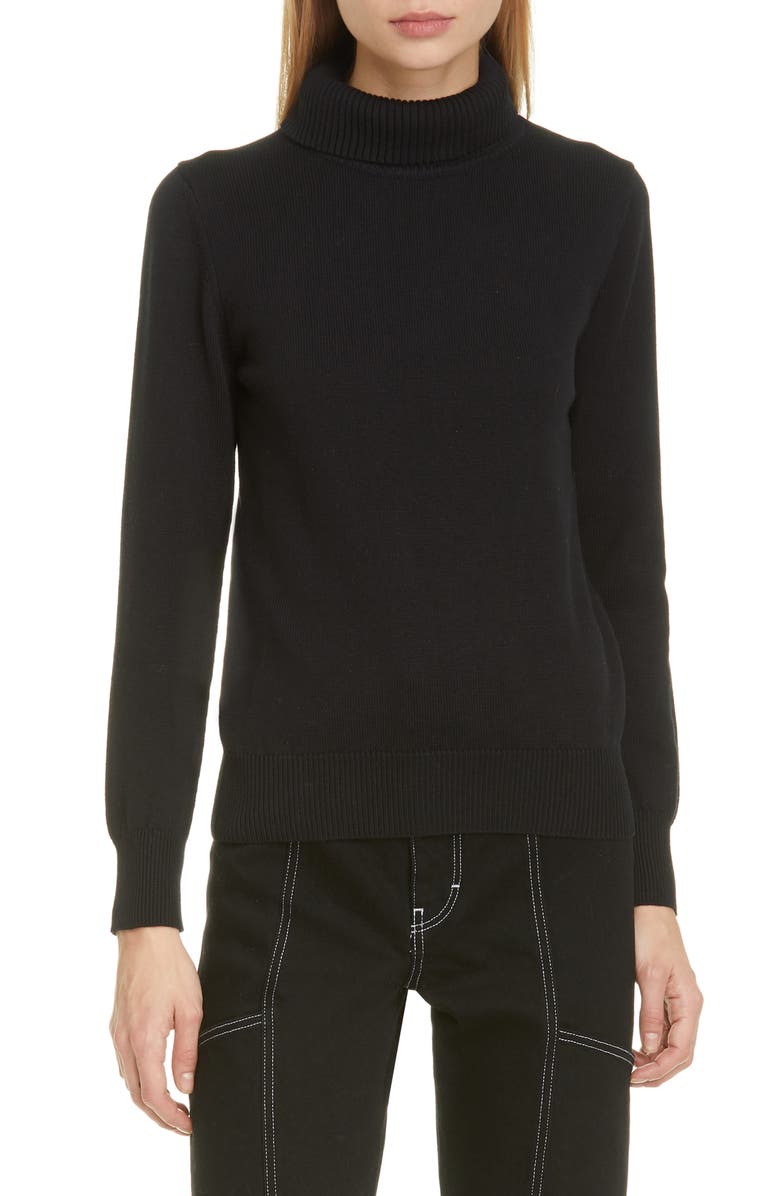 Simon Miller Doria Rib Cotton Blend Turtleneck Sweater, Main, color, 