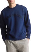 Brooklyn Industries Logo Embroidered Cotton Crewneck Sweatshirt