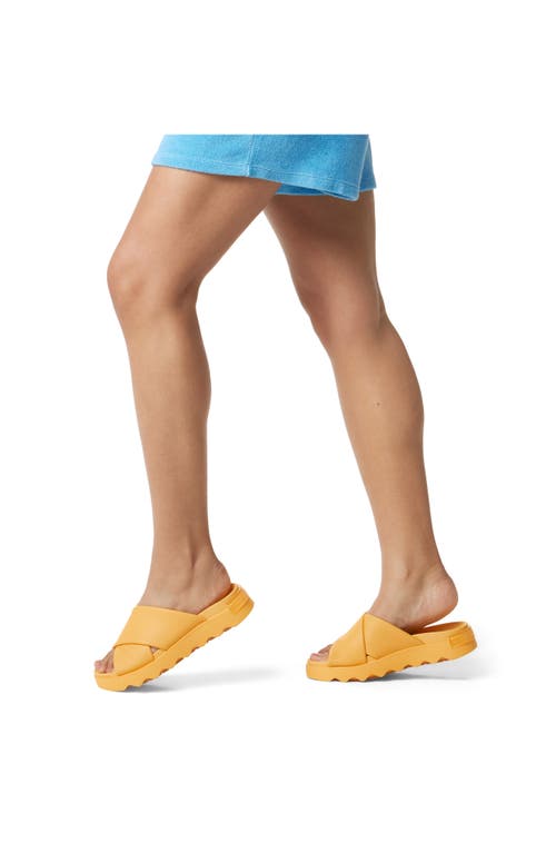Sorel Vibe Slide Sandal In Yellow Ray/gum 17