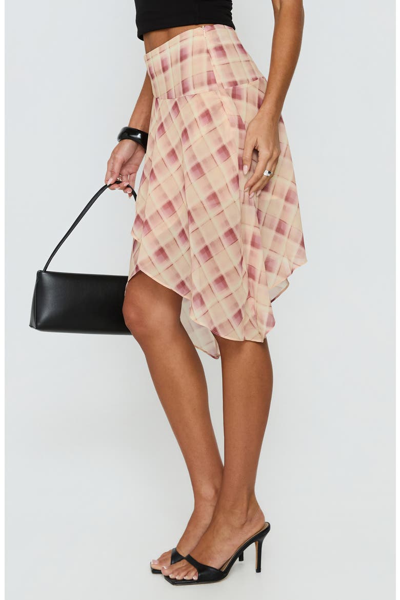 Natana Asymmetrical Midi Skirt, Alternate, color, MULTI CHECK
