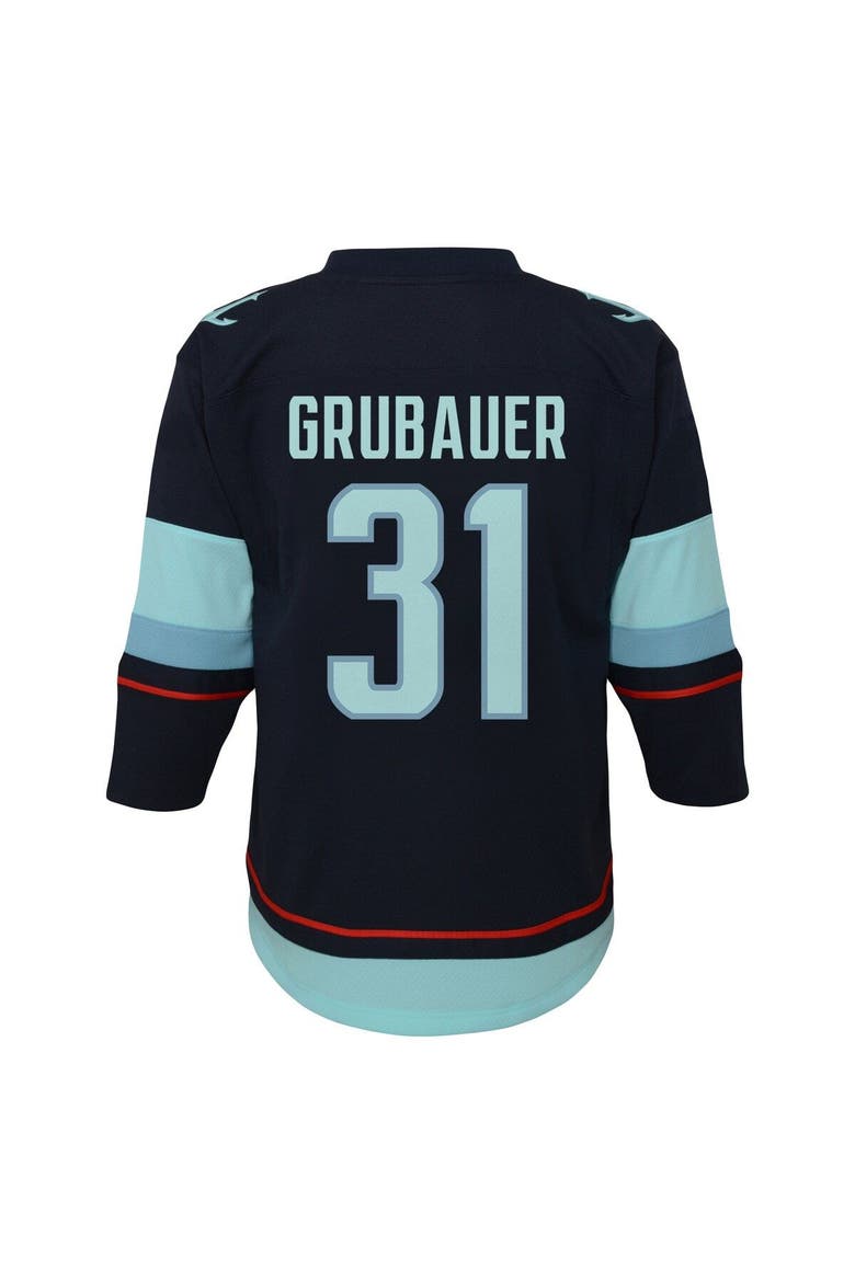 Infant Philipp Grubauer Deep Sea Blue Seattle Kraken Home Replica Player Jersey, Alternate, color, Blue