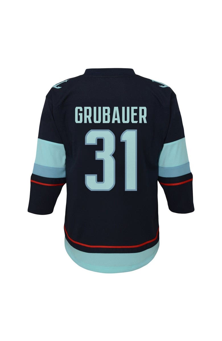 Outerstuff Infant Philipp Grubauer Deep Sea Blue Seattle Kraken Home Replica Player Jersey, Alternate, color, Blue