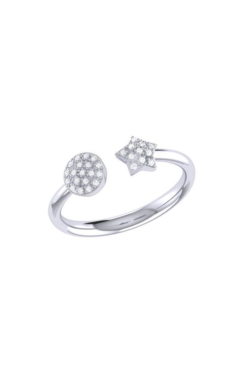 Dreamer Full Moon & Star Diamond Ring - 0.09ct.