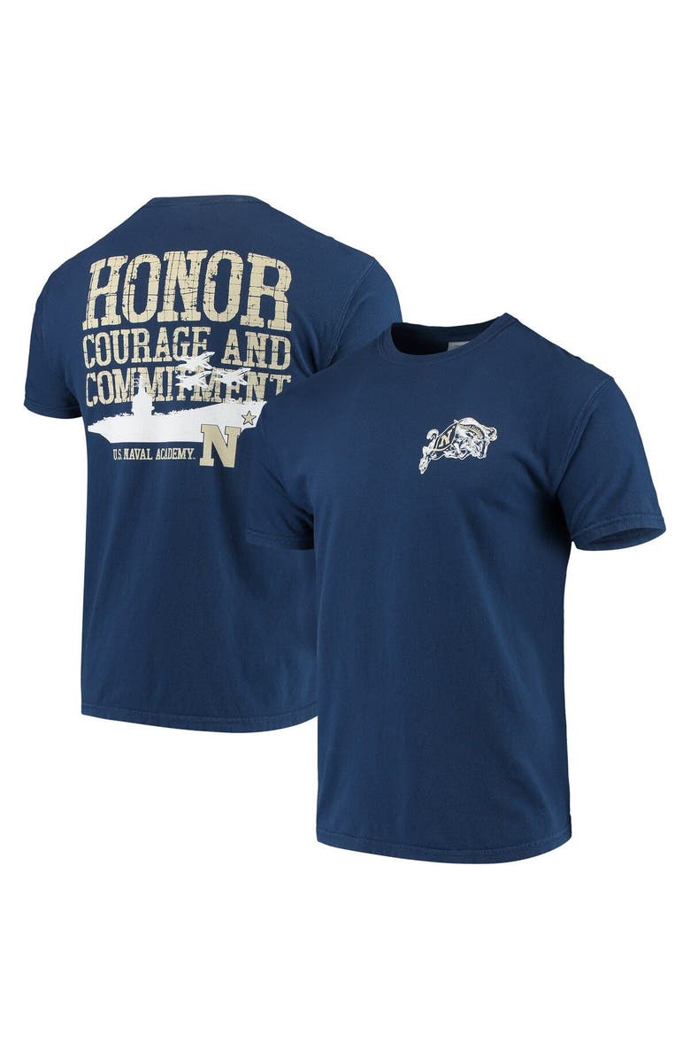 IMAGE ONE Men's Navy Navy Midshipmen Local Comfort Color T-Shirt, Main, color,