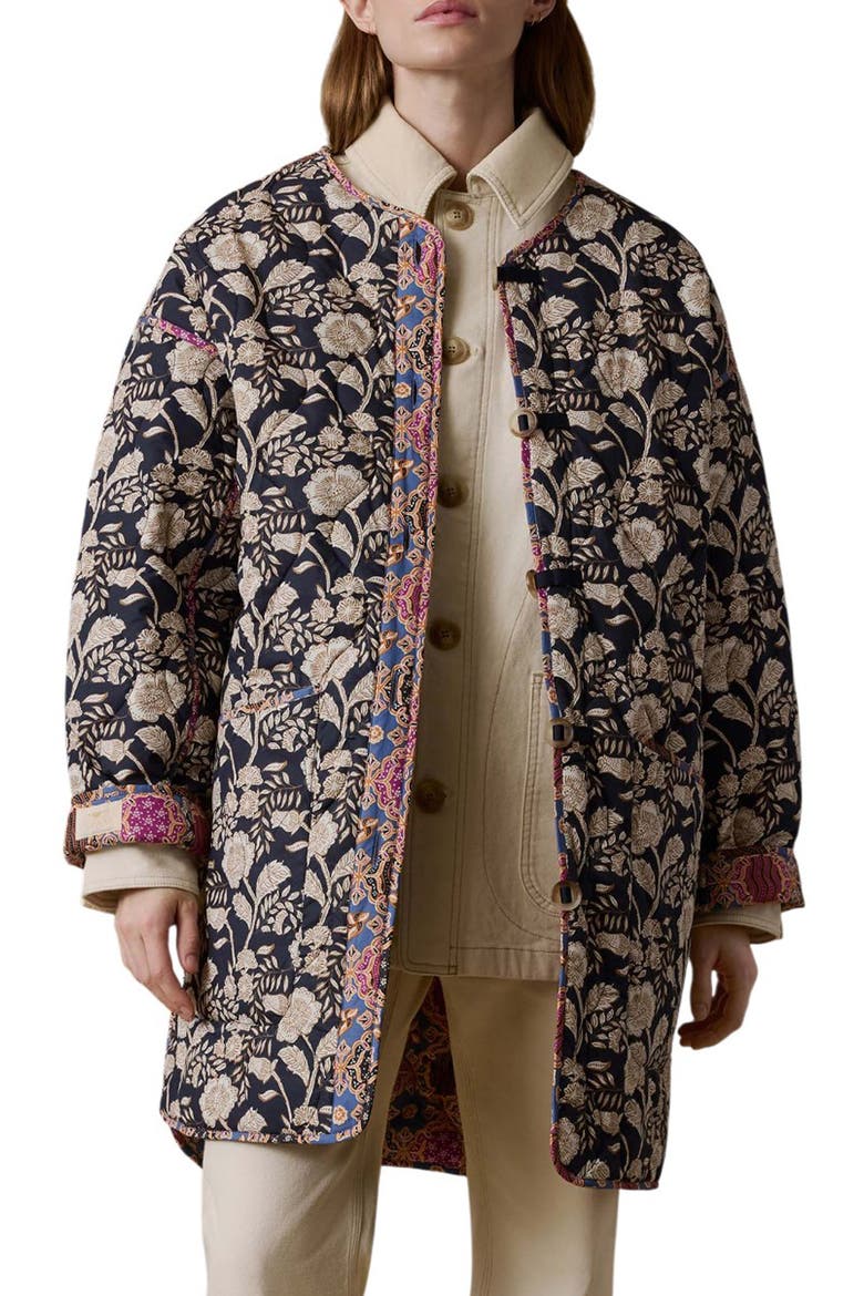 Hunting Island Reversible Organic Cotton Quilted Jacket, Main, color, JEWEL TONE MULTI PRINT