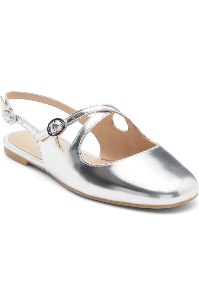 Stuart Weitzman Clover Slingback Mule, Main, color, Silver