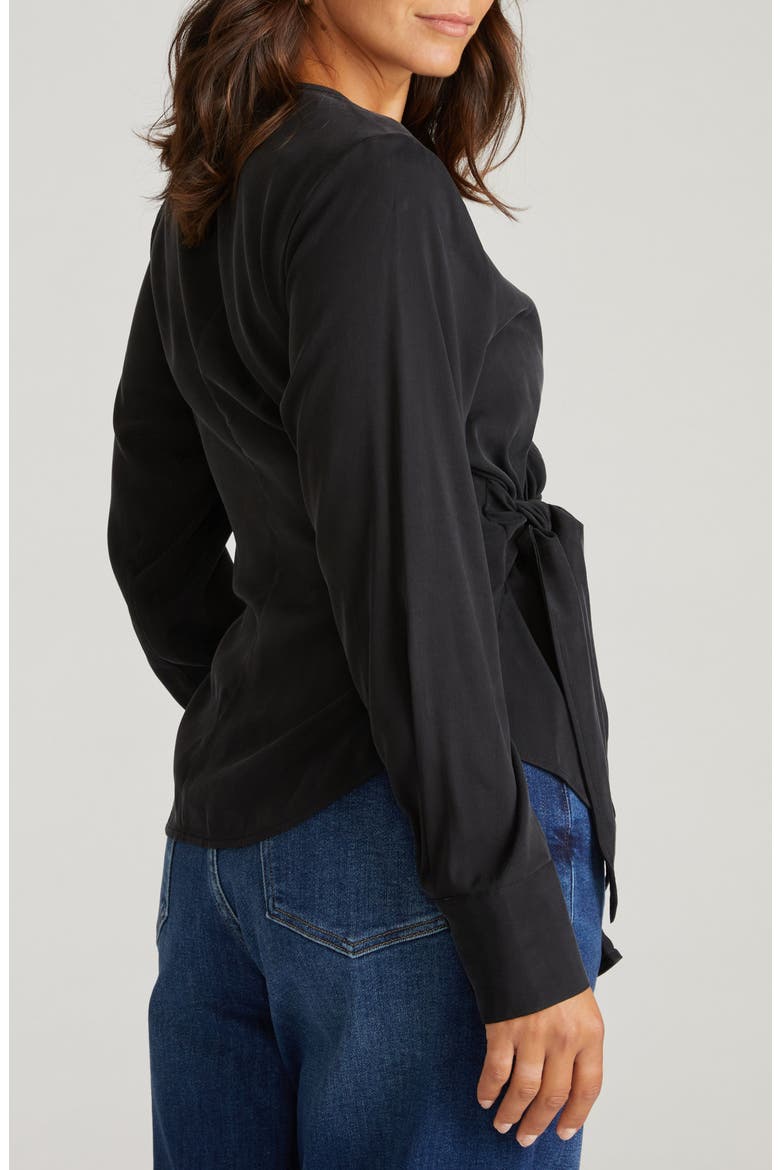 Beacon Wrap Top, Alternate, color, BLACK