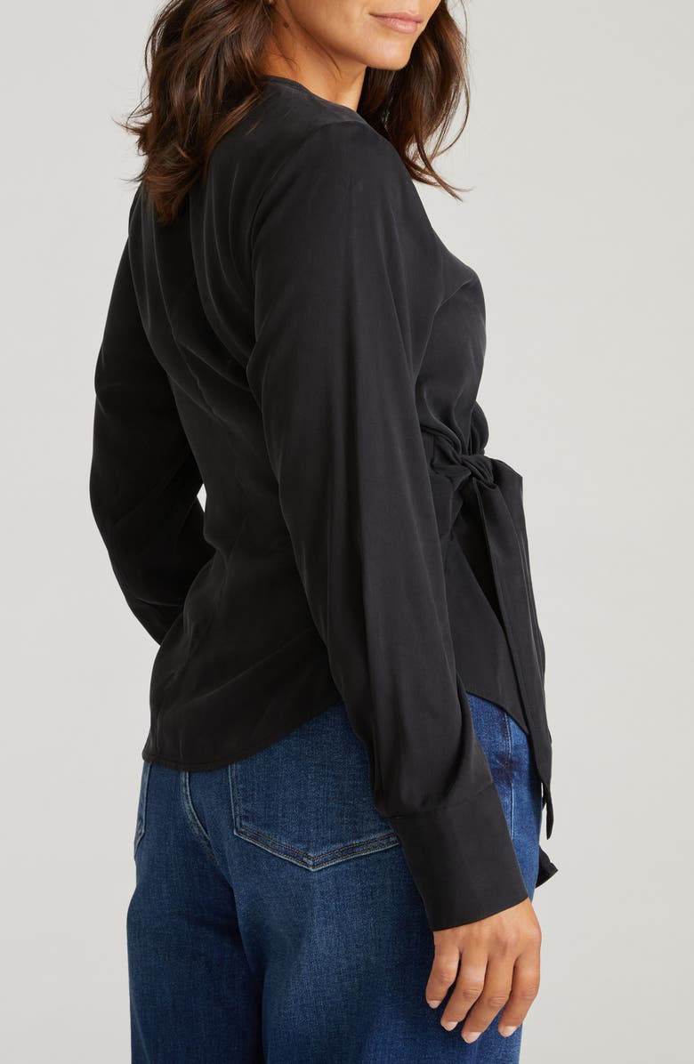 Universal Standard Beacon Wrap Top, Alternate, color, Black