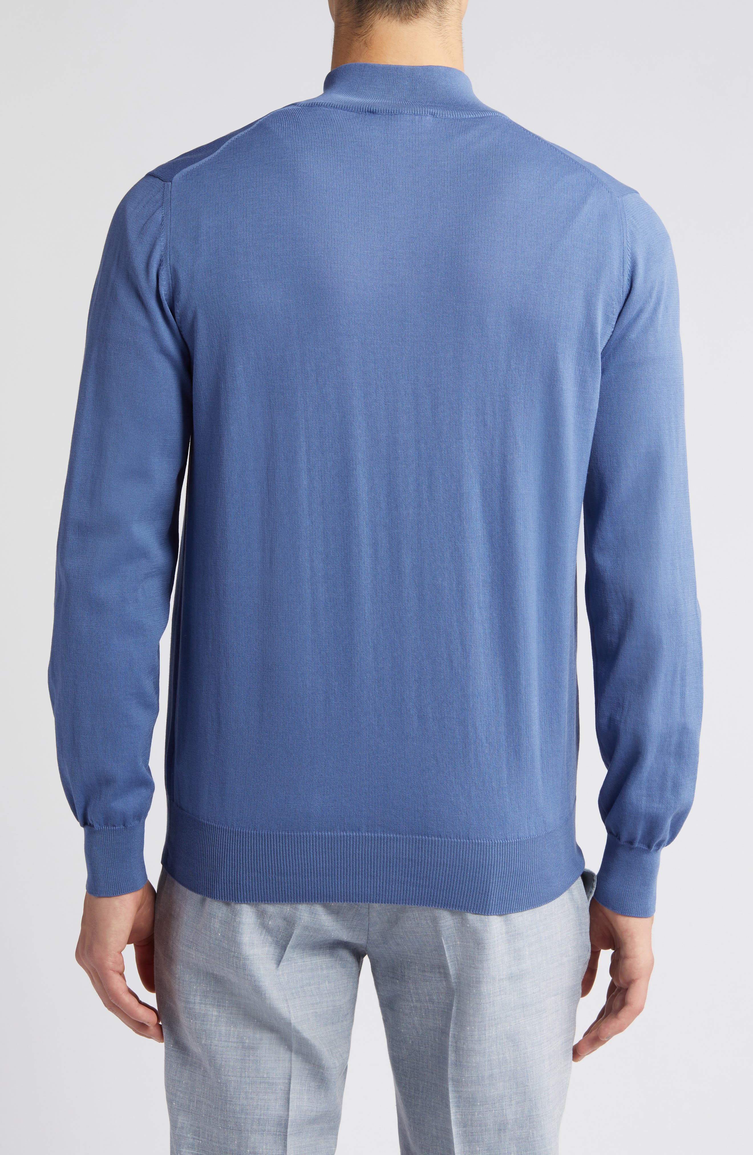 Quarter Zip Cotton Sweater - image 2