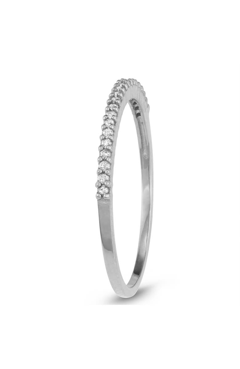 FUZION CREATIONS Pavé Diamond Band Ring, Alternate, color, Silver