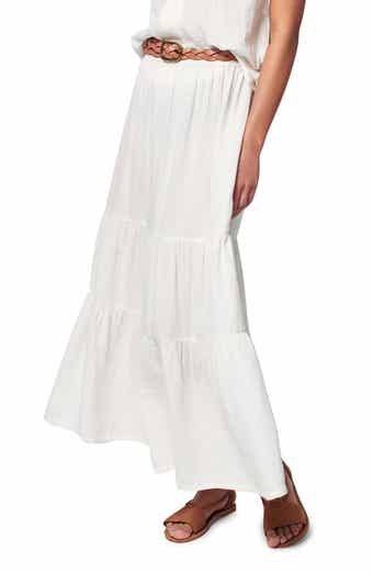 Faherty Valentina Tiered Organic Cotton Maxi Skirt