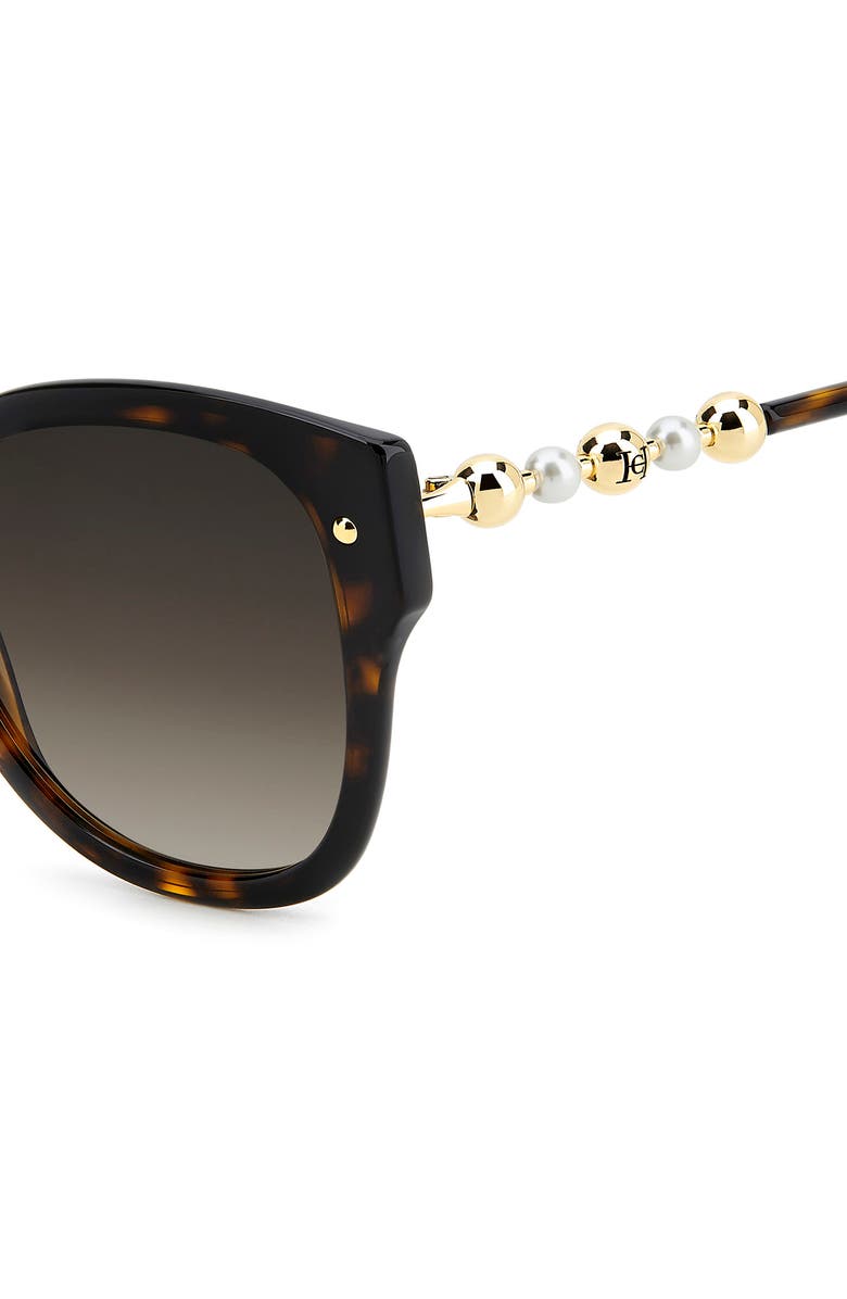 Carolina Herrera 55mm Gradient Butterfly Sunglasses, Alternate, color, Havana/ Brown Sf