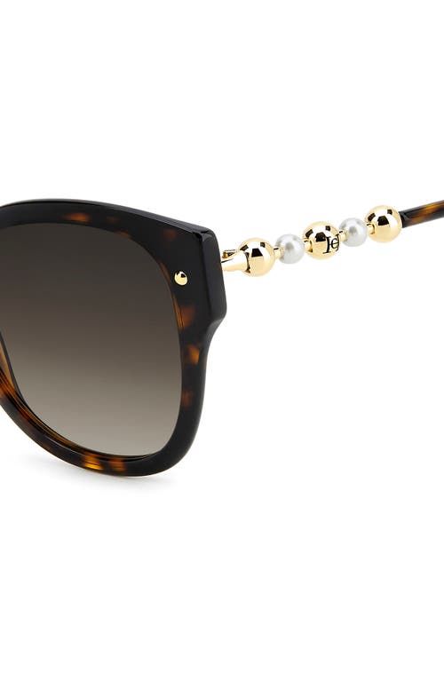 Carolina Herrera 55mm Gradient Butterfly Sunglasses In Havana/brown Sf