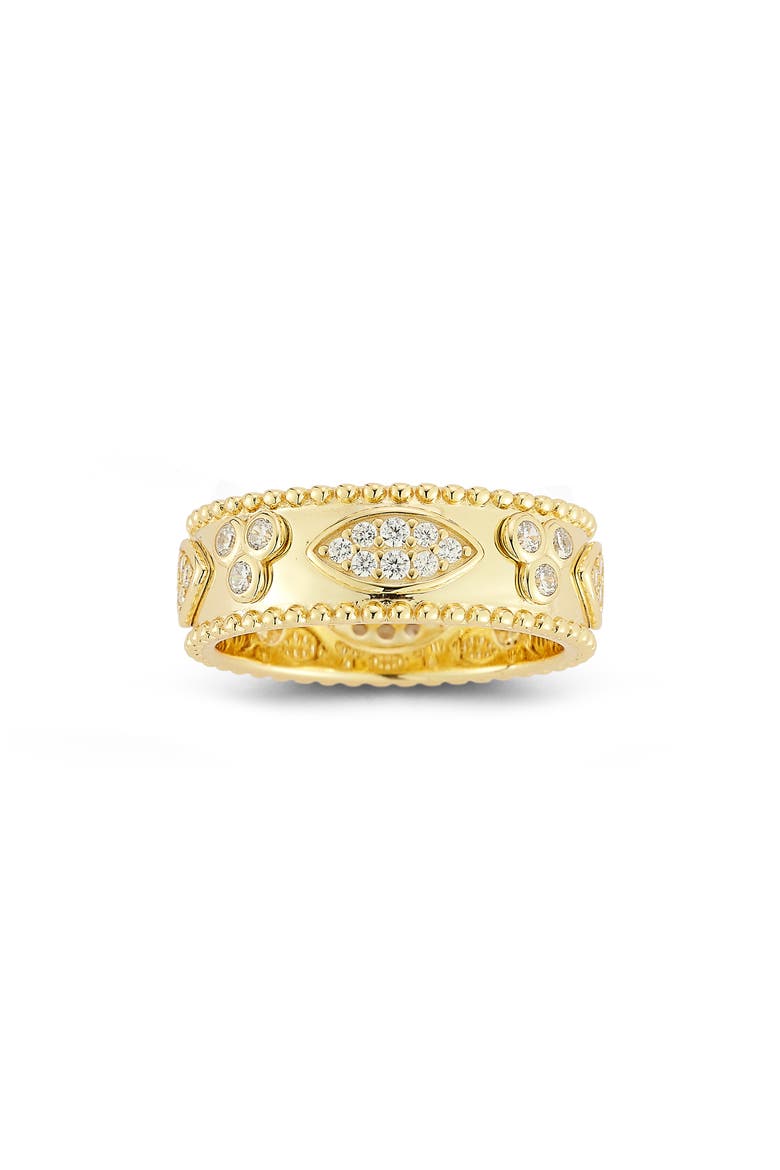 Cubic Zirconia Band Ring, Main, color, GOLD