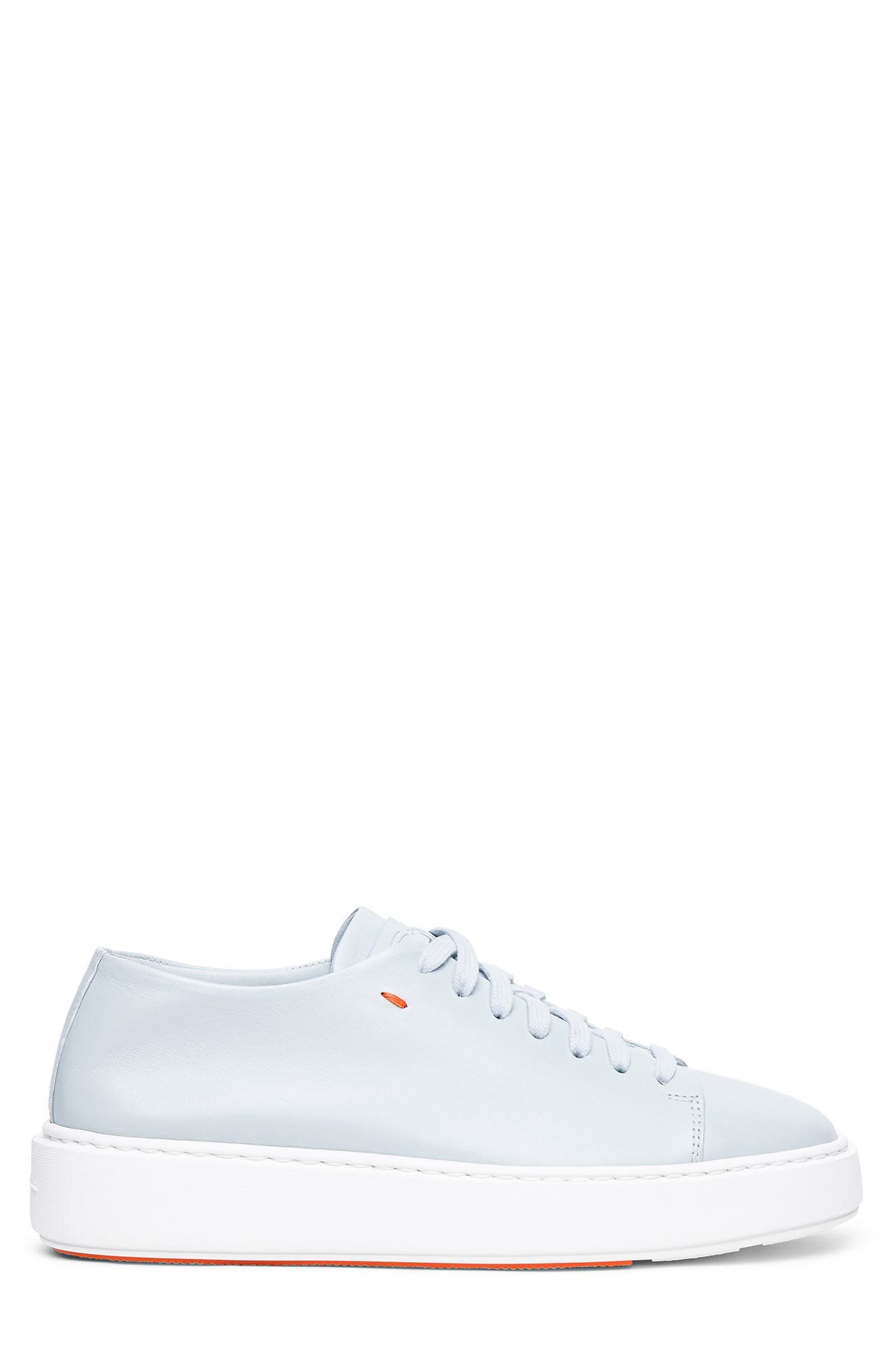Santoni Fuzz Leather Sneaker, Alternate, color, 