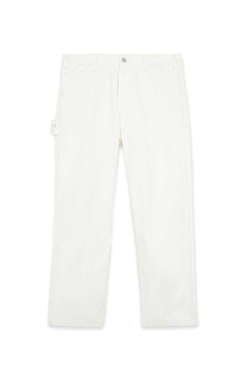 Allen Cotton Twill Workwear Trousers, Main, color, WHITE