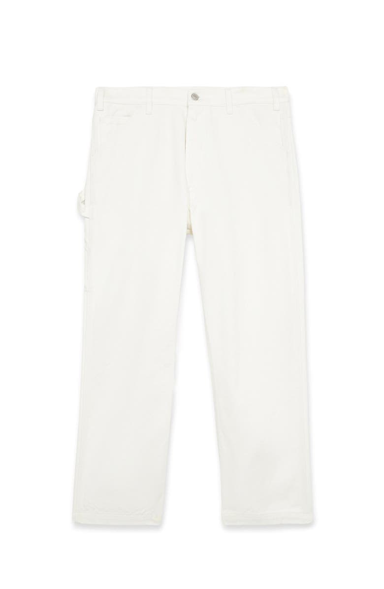 Fortela Allen Cotton Twill Workwear Trousers, Main, color, White