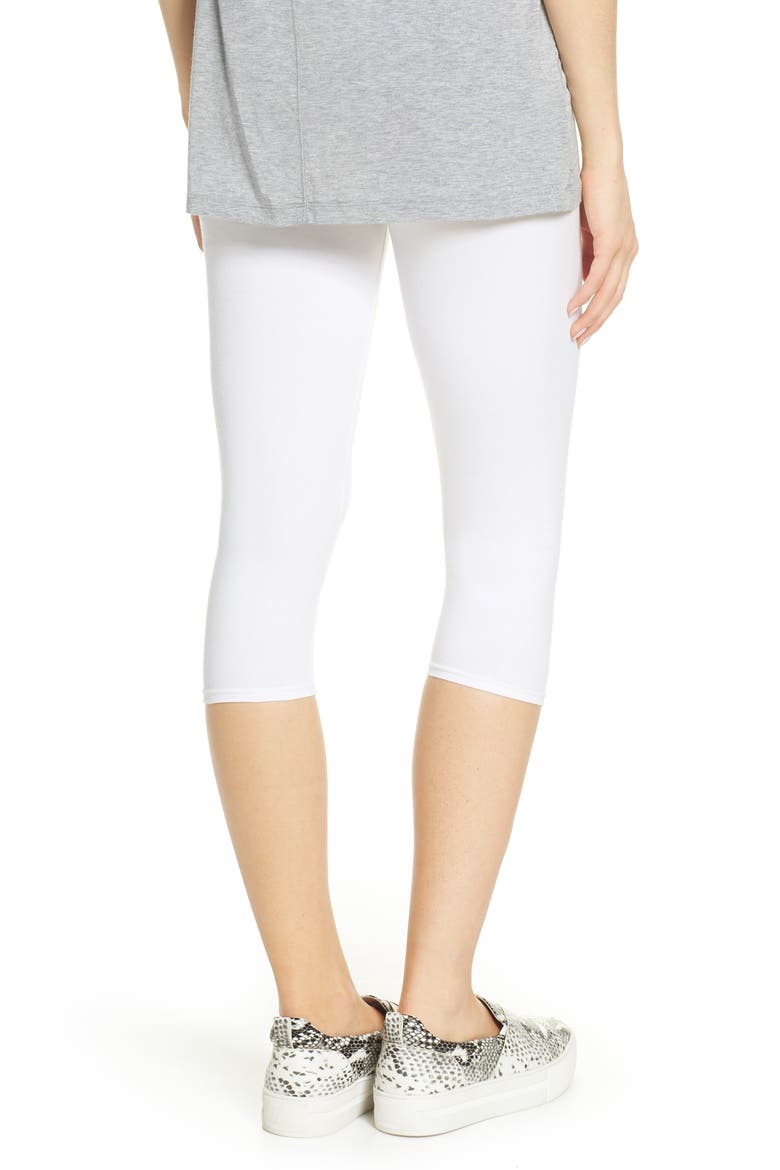 Go To High Waist Capri Leggings, Alternate, color, WHITE