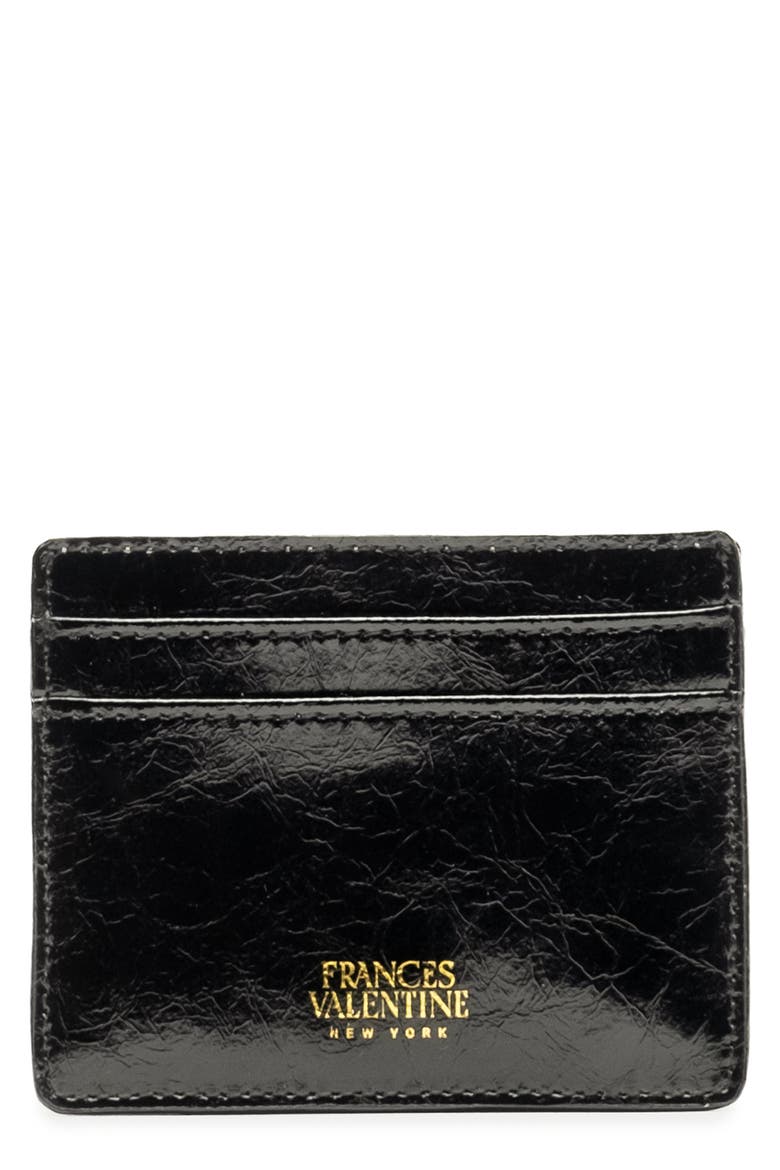 Leather Card Case, Main, color, BLACK