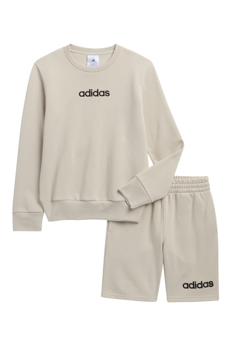 Kids' Crew Sweater & Shorts Set, Main, color, WONDER ALUMINA