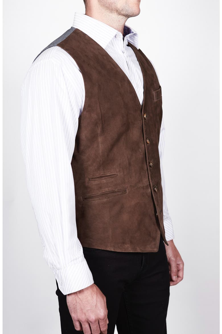 Lamb Front Vest, Alternate, color, BROWN