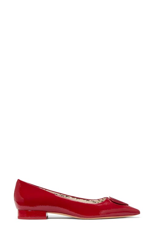 Kate Spade New York Lover Crinkle Patent Leather Low Pump In Red