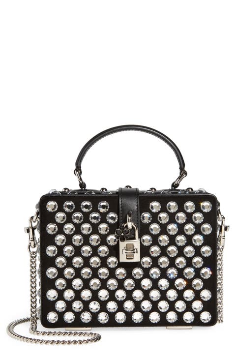 Crystal Embellished Box Bag