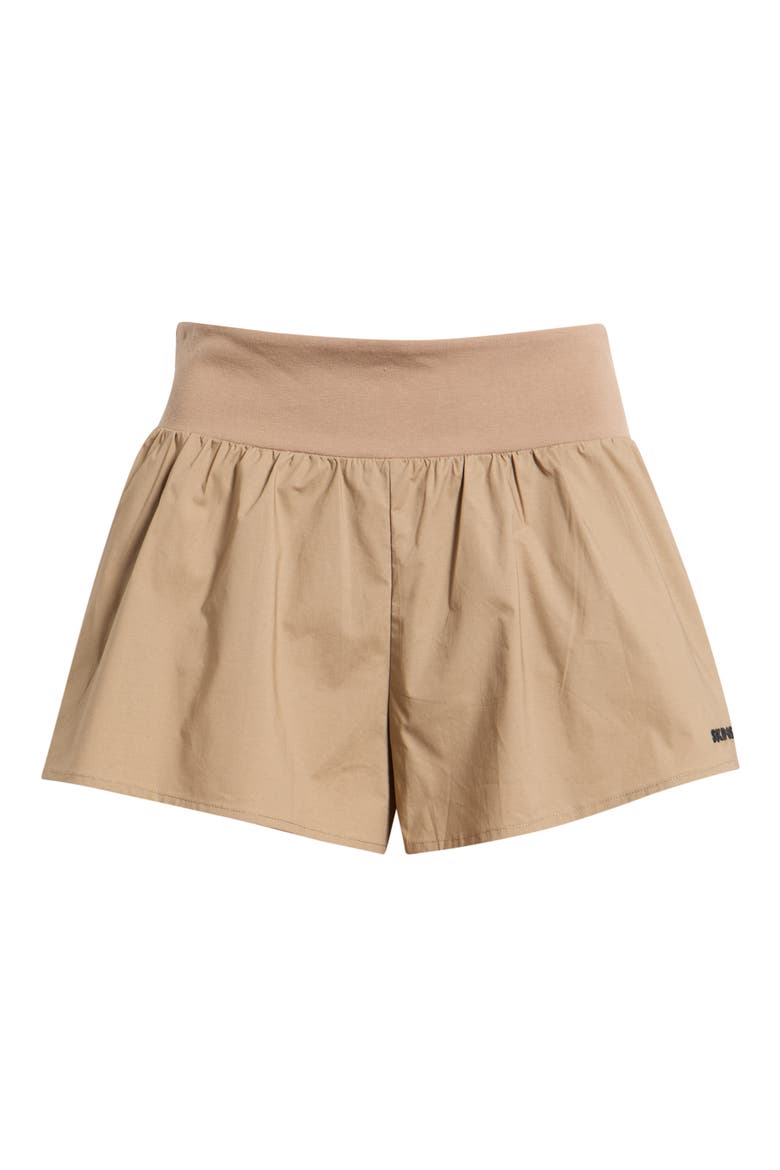 Woven Stretch Cotton Flutter Shorts, Main, color, DESERT