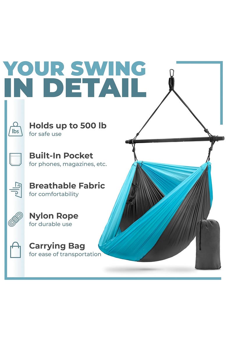 Collapsible Hammock Swing, Alternate, color, BLUE/ BLACK
