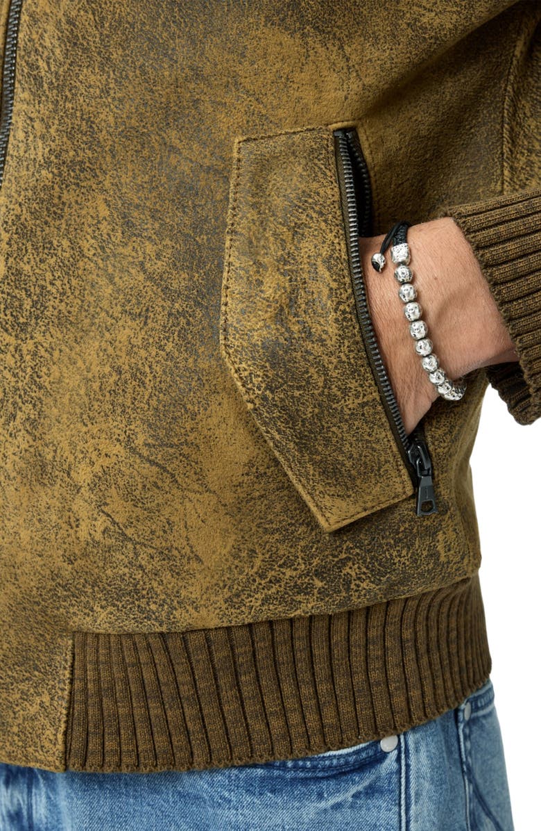 John Varvatos Oakley Leather Jacket, Alternate, color, Chamois