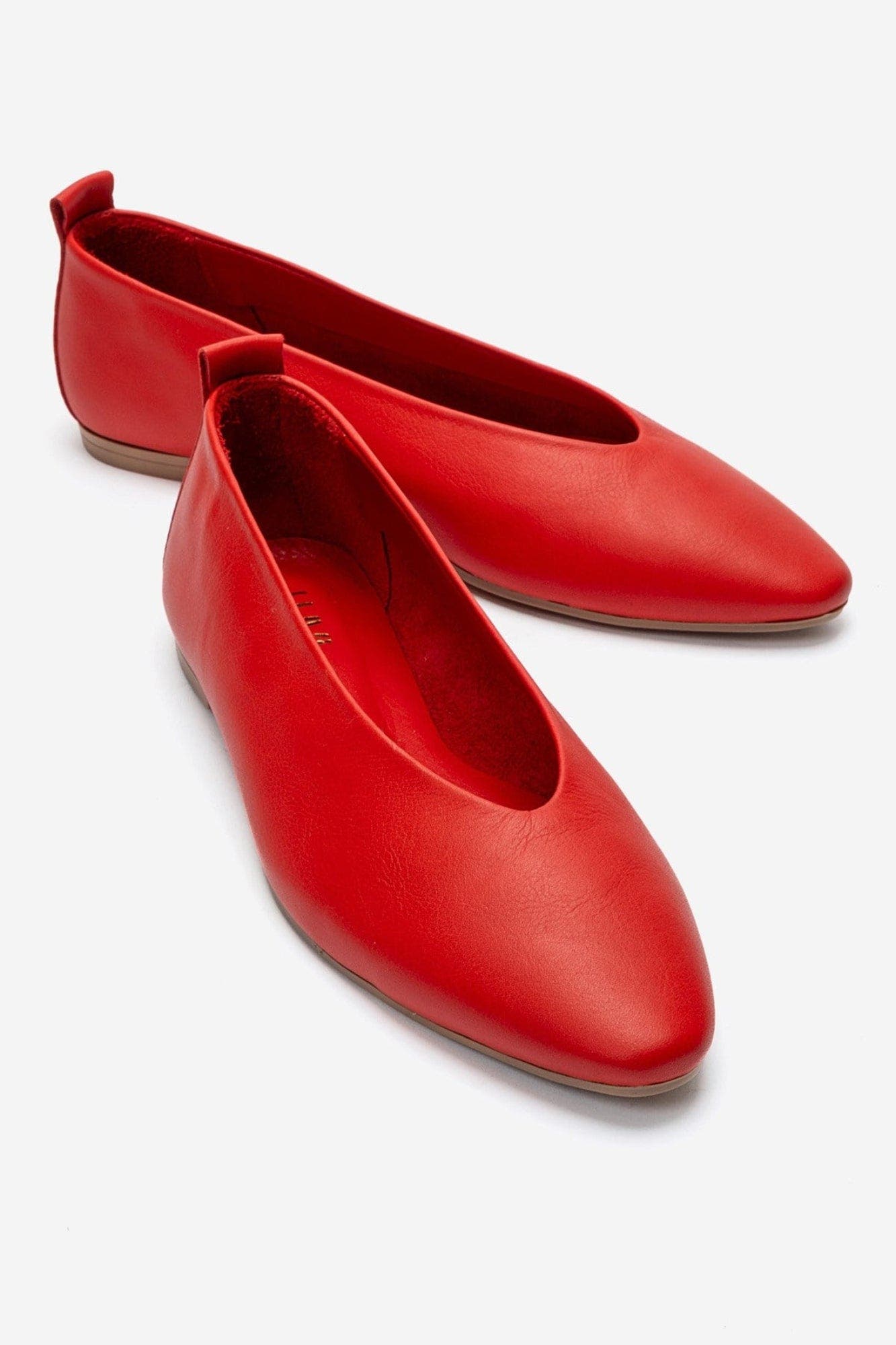 Jenas Leather Ballet Flat, Main, color, Red