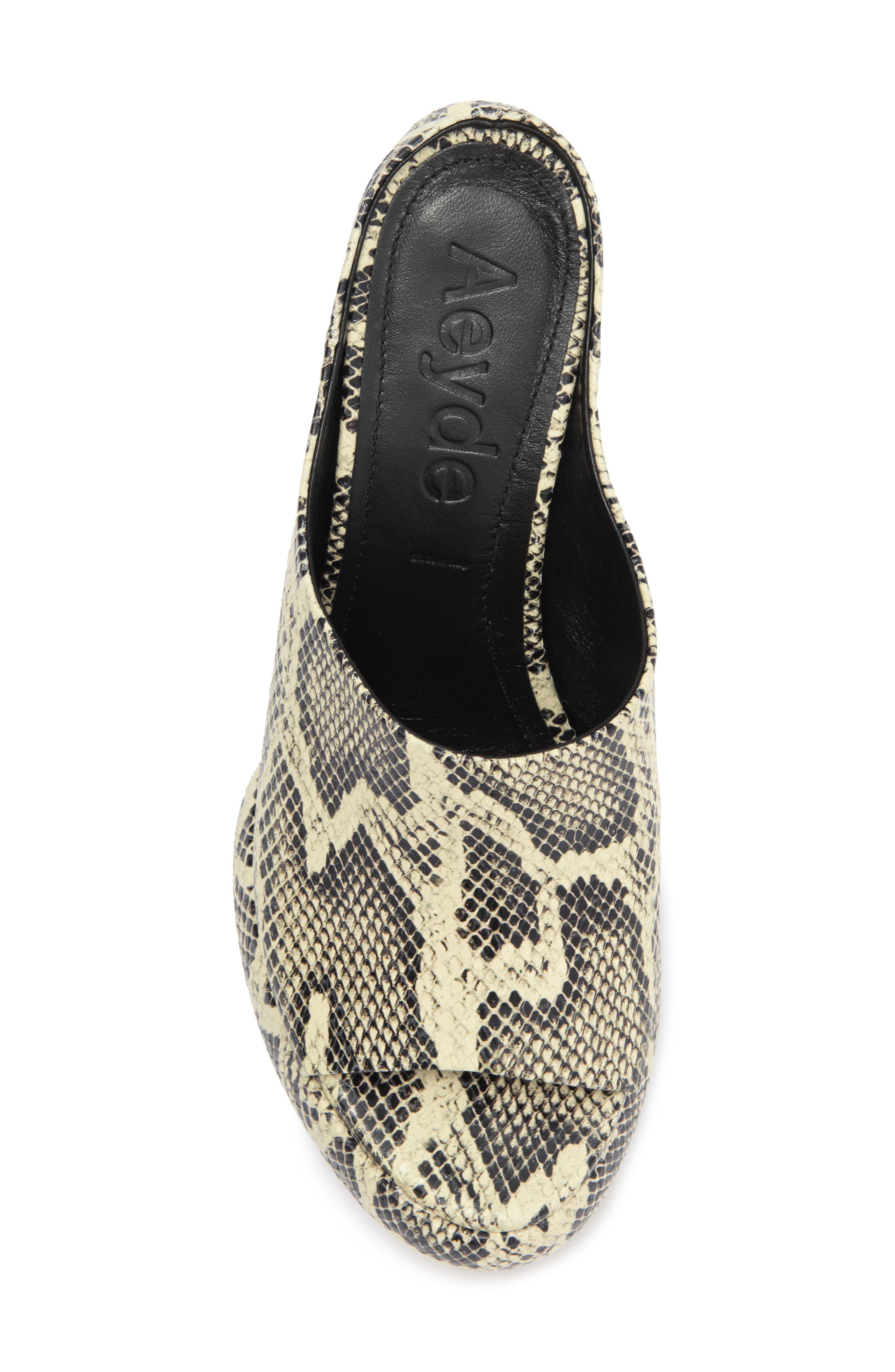 aeyde Ornella Snakeskin Print Leather Platform Sandal, Alternate, color, 