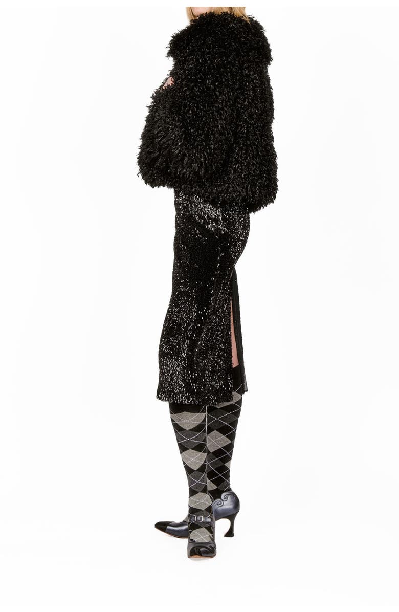 Anna Sui Faux Curly Lamb Jacket, Alternate, color, 