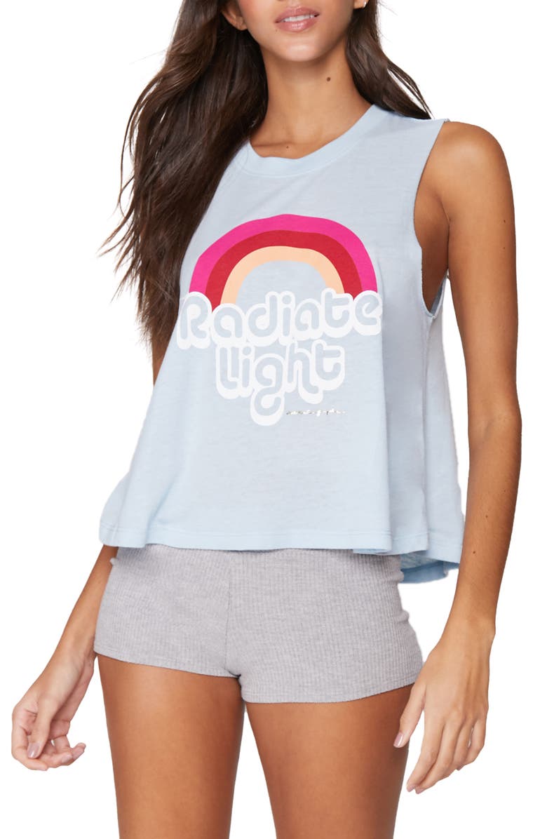 Spiritual Gangster Radiate Light Crop Tank, Main, color, 